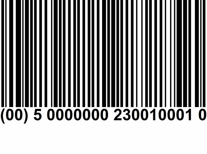 Barcode Etikette Code 128